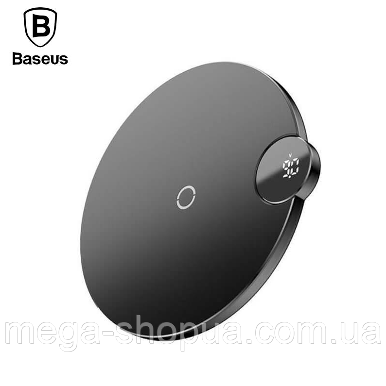 Бездротовий зарядний пристрій Baseus Digital LED Qi Quick Charge 10W для телефону Чорний, фото 1