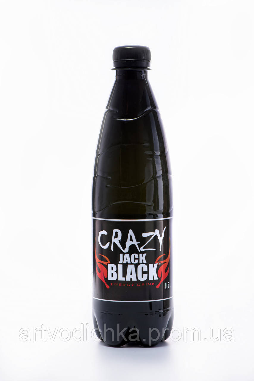 Енергетичний напій "Crazy Jack Black" 0,5 л сильногазований, на основі артезіанської води
