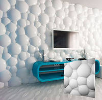 Гипсовая 3d панель для стен "Пузыри" (декоративная стеновая 3д панель)
