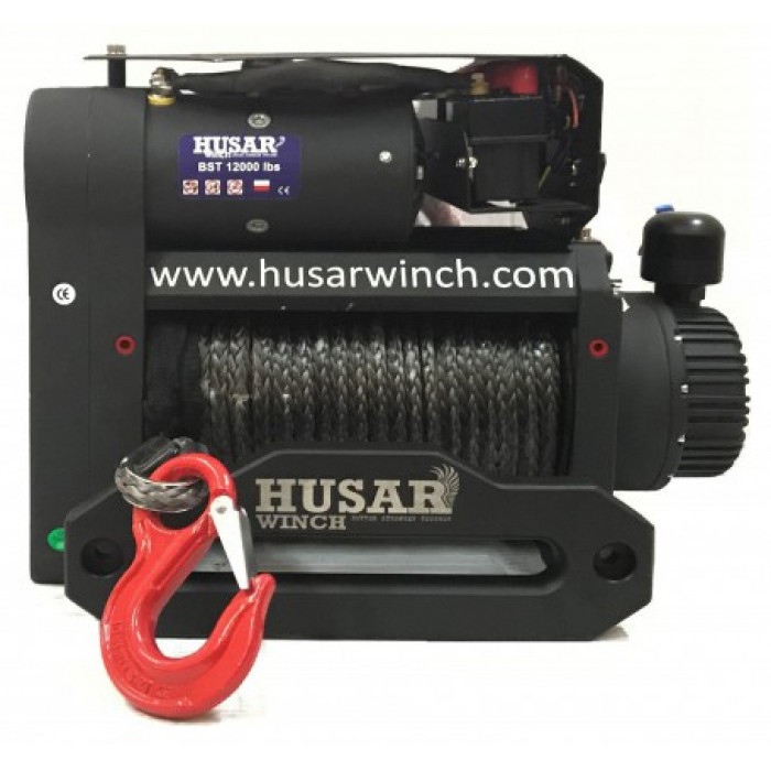 Лебідка електрична з подвійним двигуном 5,4т BST S 12000 LBS трос текстильний Husar Winch, фото 1