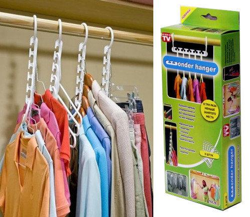 Универсальная вешалка для одежды Wonder Hanger - 5 одежд на одной вешалке. - фото 2 - id-p1084657171