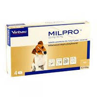 Мілпро 4таб для цуценят і малих порід собак (від 0,5 до 10 кг)