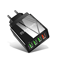 Мережевий зарядний пристрій 4 Port USB Quick Charge 3.0 для швидкого заряджання телефону CV43-2