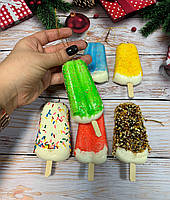 Набір з 12 підвісок на ялинку Морозиво 801-102. Новогодний декор