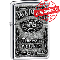 Зажигалка Zippo Jack Daniel's Pewter Emblem High Polish Chrome 250JD.427