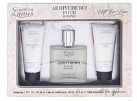 Мужской подарочный набор Arrivederci (EDT 100ml + Schover Gel 50ml + After Shave 50ml)