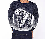 Вовняний светр із ведмедем розмір M,L,XL,XXL, фото 4