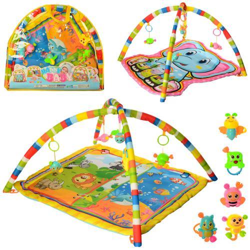 Килимок для немовляти 062-63-64 підвіски-брязкальця 5 штук, фото 1