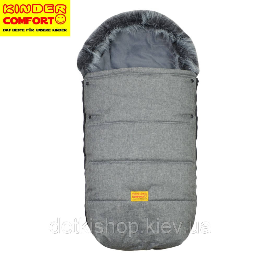 Конверт у прогулянкову коляску Kinder Comfort Frost Melange Grau (сірий меланж), фото 1