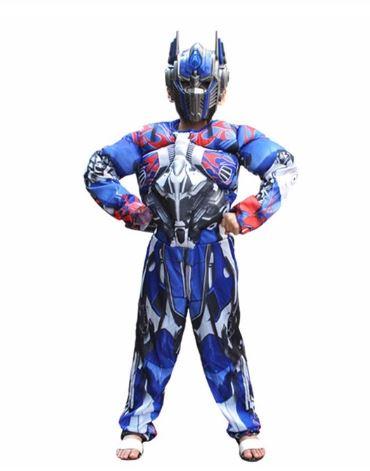 Дитячий костюм робота трансформера Оптімус Прайм optimus GH зріст 100-115 синій