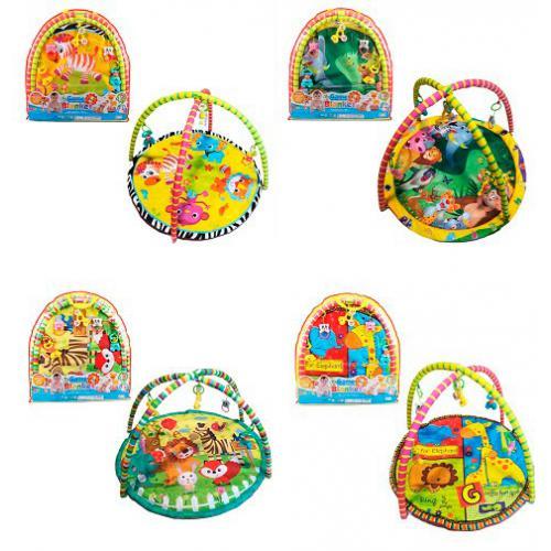 Килимок для немовляти Веселі звірята 8801-36-37-41-43 зручний м'який розвивальний, фото 1