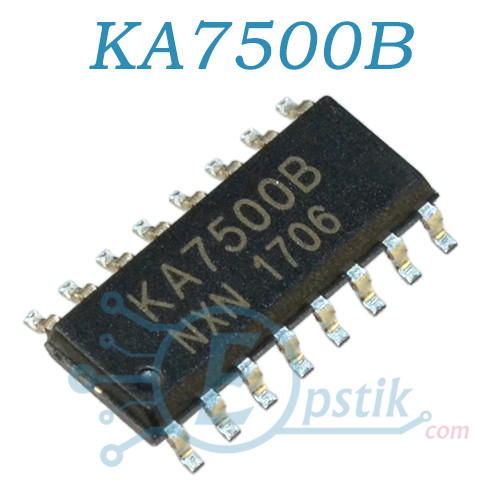 KA7500B ШІМ контролер 40В-7В живлення 300 кГц SOP16