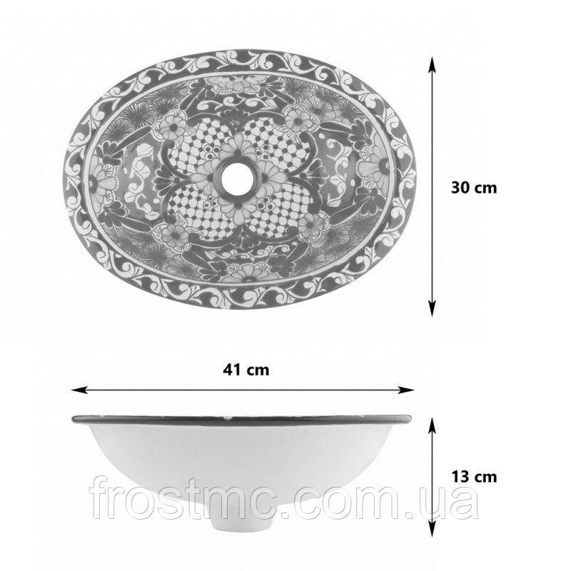 Росписная мексиканская раковина врезная для ванной комнаты, в наличии большой выбор на складе. - фото 4 - id-p1084765142