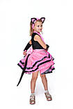 Дитячий карнавальний костюм для дівчинки Кішечка «Кинь» 115-125 см, рожевий, фото 3