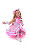 Дитячий карнавальний костюм для дівчинки Кішечка «Кірі-Кірі» 100-110 см, рожевий, фото 3