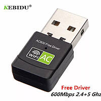 Wifi адаптер Kebidu 5/2.4 Ghz двухдиапазонный RTL8811CU Free driver version