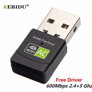 Wifi адаптер Kebidu 5/2.4 Ghz дводіапазонний RTL8811CU Free driver version