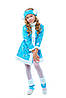 Детский карнавальный костюм для девочки «Снегурочка» 115-125 см, 130-140 см, голубой