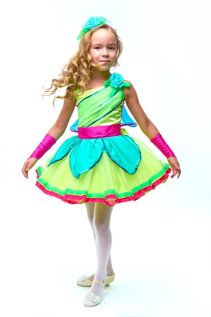 Дитячий карнавальний костюм для дівчинки Фея «Чарівниця» 115-125 см, кілька кольорів