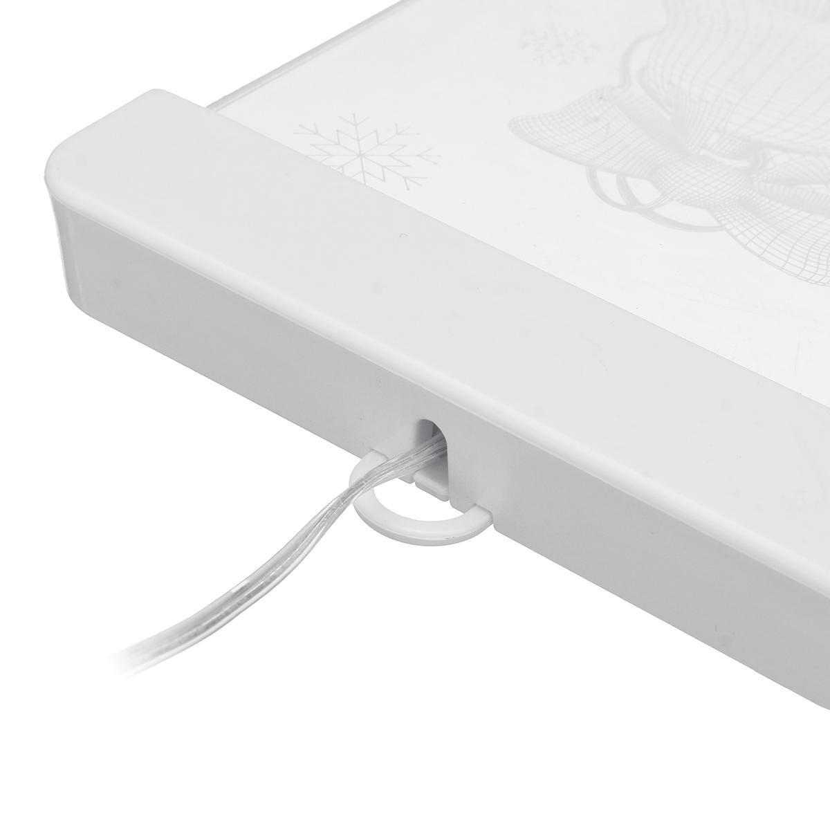 Новогодняя 3d акриловая фигурка прозрачная доска "Снежинка" тепло белый свет, работает от батареек - фото 3 - id-p1084816344