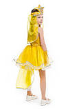 Дитячий карнавальний костюм для дівчинки «Рибка золота» 116-122,122-128 см, жовтий, фото 2