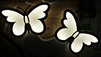 Бра светодиодное настенный LED светильник в детскую "Бабочки" 36W 8067/2 WH
