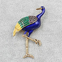 Брошка металева на золотистій основі ланцюга покрита кольоровою емаллю розмір виробу 50х30 мм