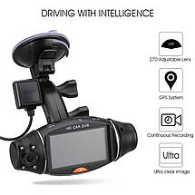 R310 автомобільний відеореєстратор GPS 2 камери, фото 2