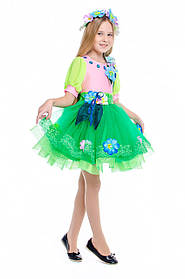 Дитячий костюм для дівчинки «Весна» 115-125 см, зелений