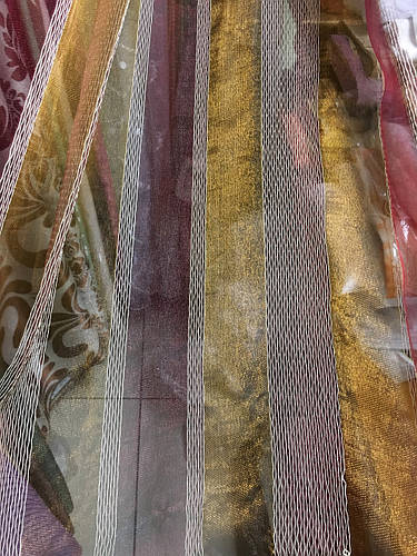 Тюль органза коричнево-бордовая в полоску (ID#1084840806), цена: 250 ...