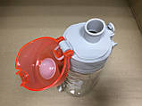 Пляшка для води з поїльником пластикова "Мода" 550 мл., фото 6