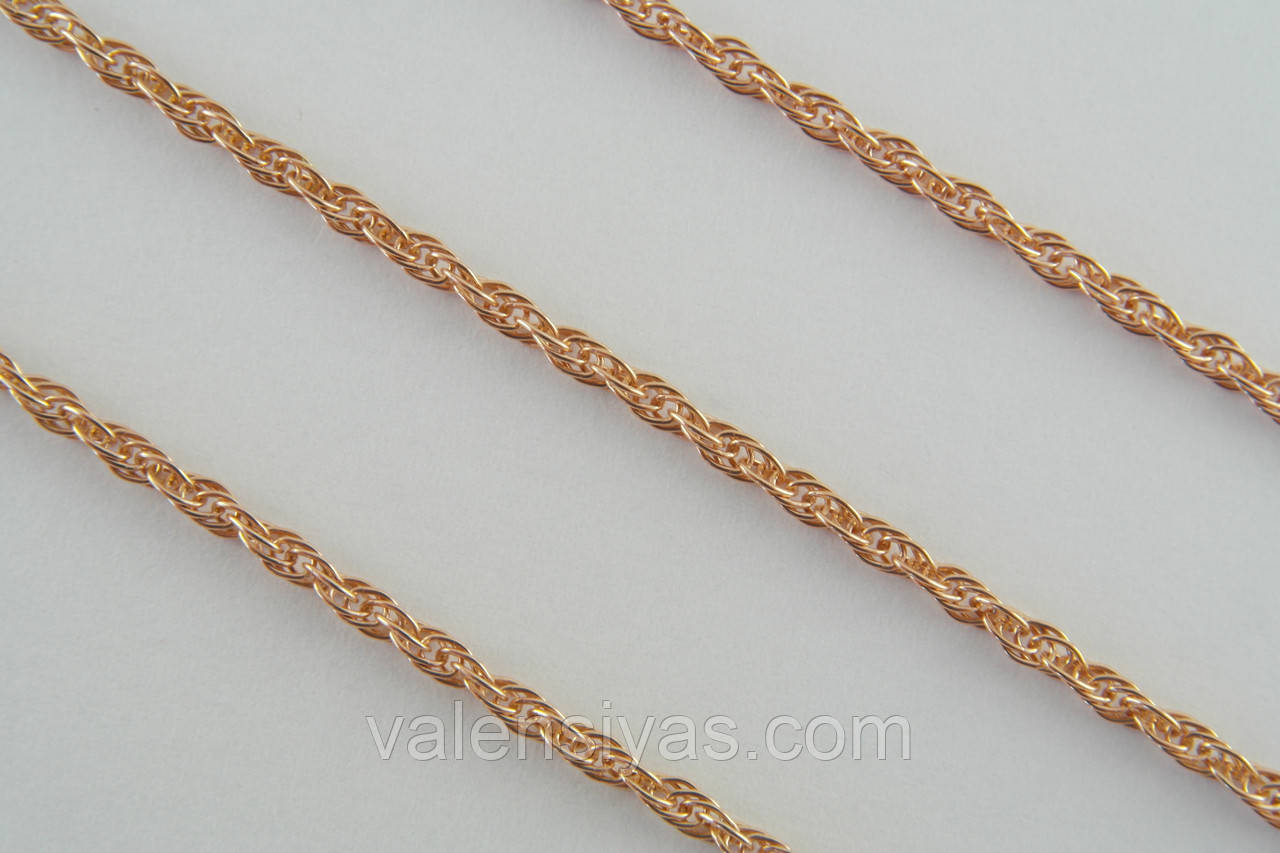 Ланцюжок позолочений зі срібла - плетіння Мотузок