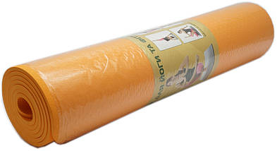 Килимок для фітнесу, йогамат (MS 2682) TPE 183-61 см. Фіолетовий 6 мм., фото 2