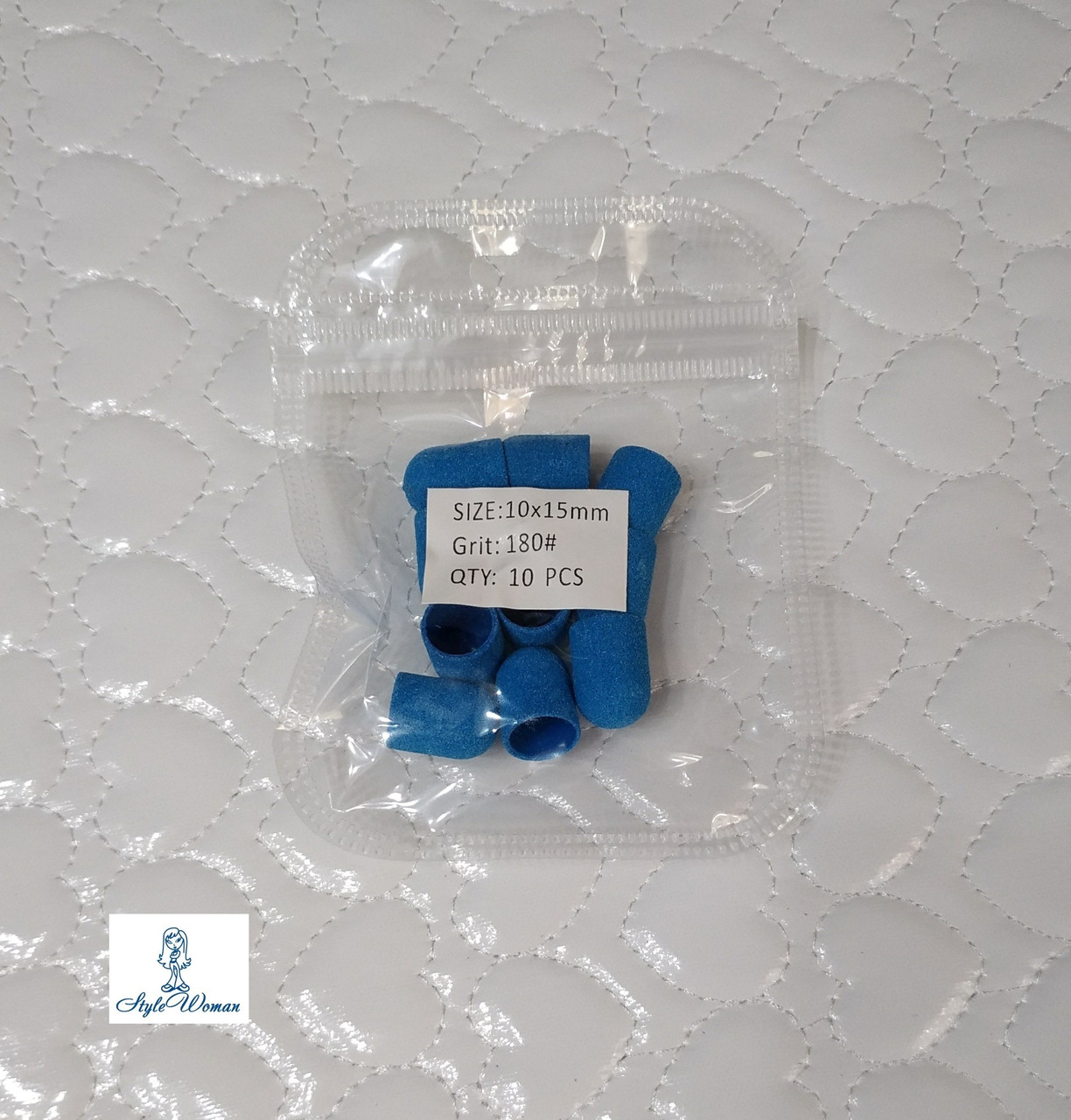 Ковпачки педикюрні насадка наждачна для фрезера манікюр педикюр 10 шт пісочних ковпачків 10 мм 180грит
