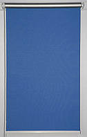 Рулонная штора 750*1500 Блэкаут Сильвер Синий