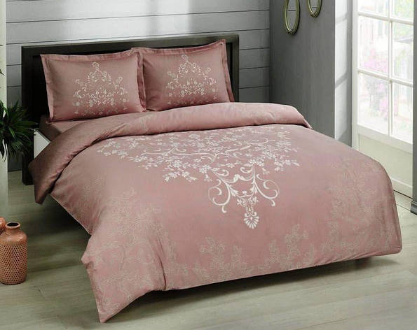 Постільна білизна TAC normal saten Anissa двоспальна — євро, 2, фото 1