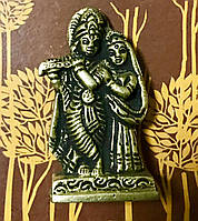 Статуетка Крішна і Радха плоск., 6,3 см, бронза Аюрведа Здесь