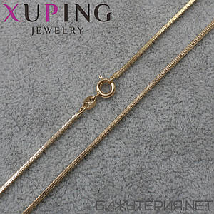 Цепочка Xuping Jewerly длина 60 см ширина 1 мм медицинское золото плетение снейк застёжка-шпрингель