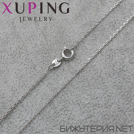 Цепочка Xuping Jewerly длина 45 см ширина тонкая медицинское золото якорное плетение застёжка шпрингель, фото 1