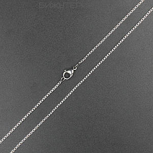 Цепь мужская серебристая плетение кубики от Stainless Steel из медицинской стали длина 55 см ширина 2 мм