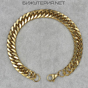 Браслет золотистий чоловічий лазерний Stainless Steel з медичної сталі довжина 22 см ширина 8 мм