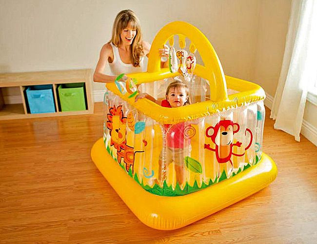 Надувний дитячий манеж ігровий центр - батут Intex 48473