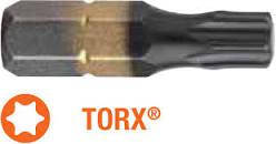 Насадка викрутки титанове покриття алмазне напилення "TORX" T30/Т40 x 25 мм USH, уп.10 шт.