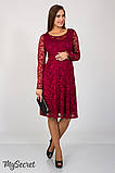 Ошатне гіпюрове плаття для вагітних Deisy DR-37.062 марсала розмір 50, фото 2