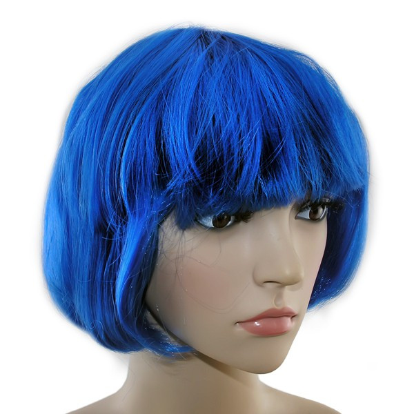 Перука карнавальна синя каре, фото 1