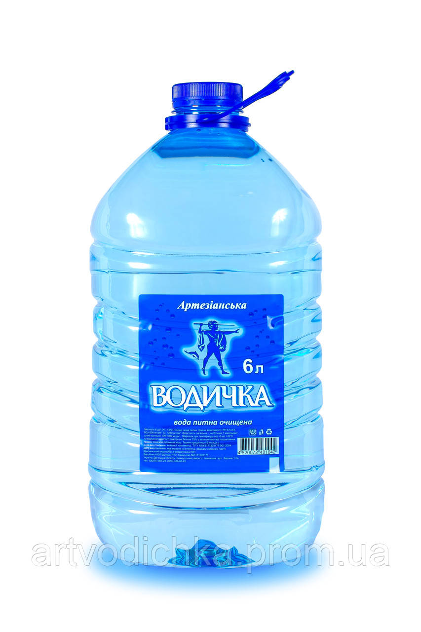 Вода "Водичка" 6.0 л, артезіанська, негазована