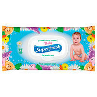 Вологі Серветки Superfresh Для дітей І Мам, C Клапаном 72 шт (4820048488044)