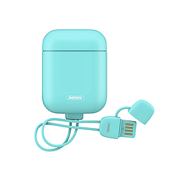 Чехол для наушников Apple AirPods с Lightning кабелем Remax RC-A6 Blue