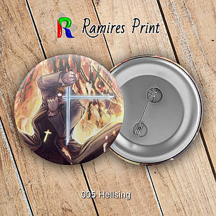 Значок 56 мм Аніме Hellsing 005