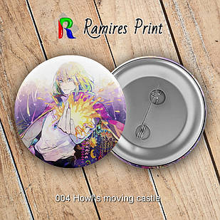 Значок 56 мм Аніме Howl's moving castle 004